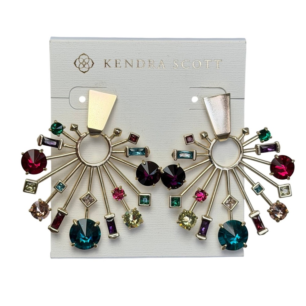 Kendra‎ Scott Fabia Statement Earrings Women's OS Gold Multicolor